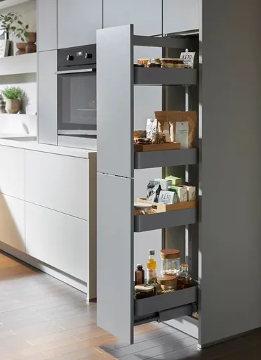Contur moderne L-Küche Kieselgrau 